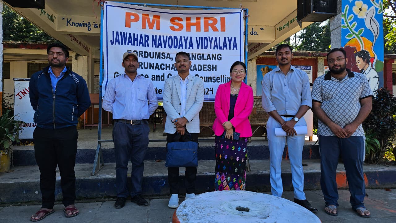 Career Counselling in JNV Bordumsa by Shri Gumshowng Lagang President of SYO